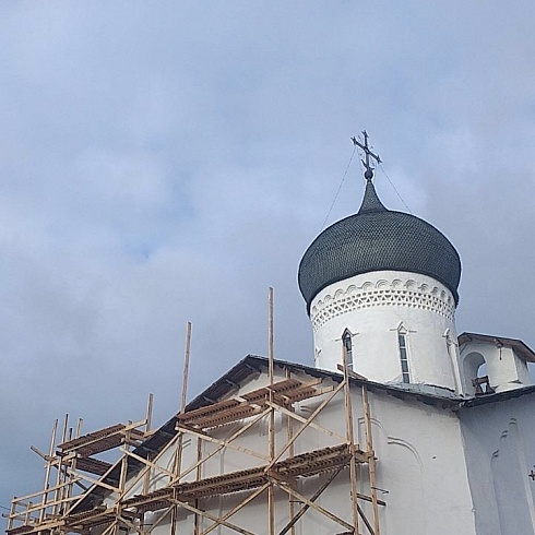 Продолжается подготовка к реставрации храма свт. Николая со Усохи города Пскова