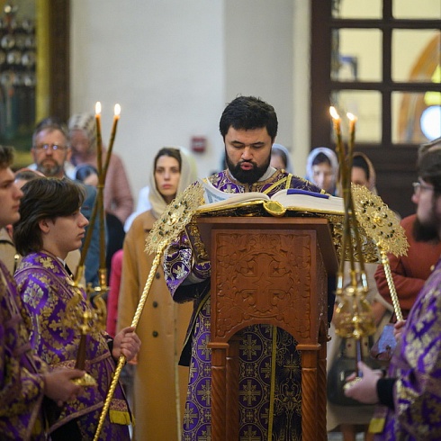 В Великий Четверг митрополит Арсений совершил Литургию в Свято-Троицком кафедральном соборе